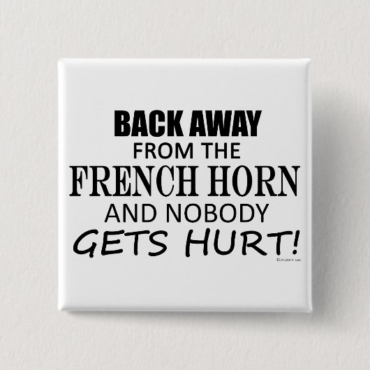 Zurück weg vom französischen Horn Button (Vorderseite)