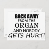 Zurück weg vom Organ Postkarte (Vorne/Hinten)