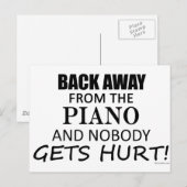 Zurück weg vom Piano Postkarte (Vorne/Hinten)