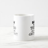 Zurück weg vom Theorbo Kaffeetasse (Mittel)