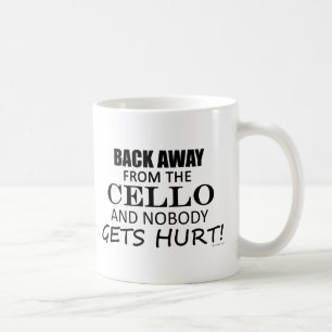 Zurück weg von dem Cello Kaffeetasse