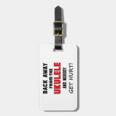 Zurück weg von dem Ukulele und niemandem erhalten Gepäckanhänger (Vorderseite vertikal)