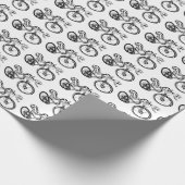Zurück Weiß und Mountainbike Schlange Geschenkpapier (Ecke)