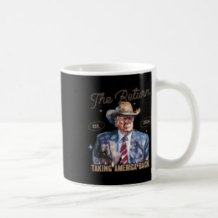 Zurück Western Cowboy Trump 2024 Amerika Ba Kaffeetasse