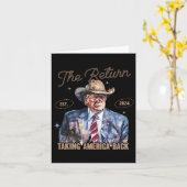 Zurück Western Cowboy Trump 2024 Amerika Ba Karte (Gelbe Blume)