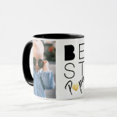 Zurück White Best Papa Zwei Fotos Tasse (Vorderseite Links)