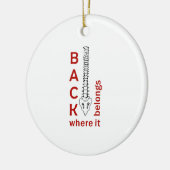 ZURÜCK, WO ES GEHÖRT KERAMIKORNAMENT (Links)