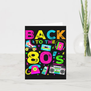 Zurück zu 80er Jahre 1980er Vintage-Stil Achtziger Karte