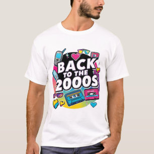 Zurück zu den 2000er Retro-Design Vintage-Themenpa T-Shirt