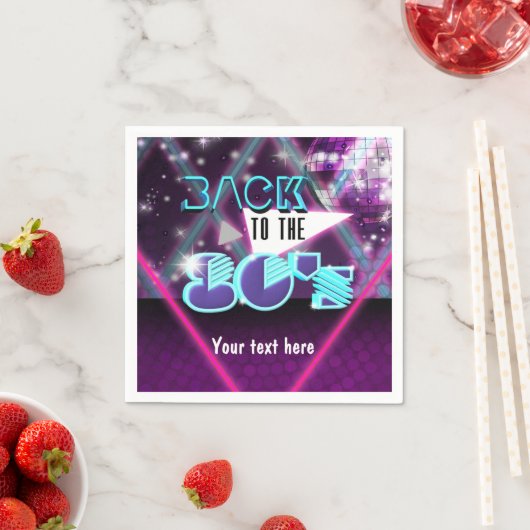 Zurück zu den 80er Jahren Glam Dinner Cocktail Nap Serviette (Beispiel)