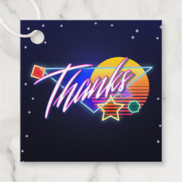 Zurück zu den 80er Jahren Neon Dank für die Tags Geschenkanhänger