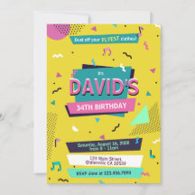 Zurück zu den 90er Jahren Memphis Style Geburtstag