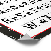 Zurück zu den Alphabeten der Schule für Kinder Poster (Ecke)