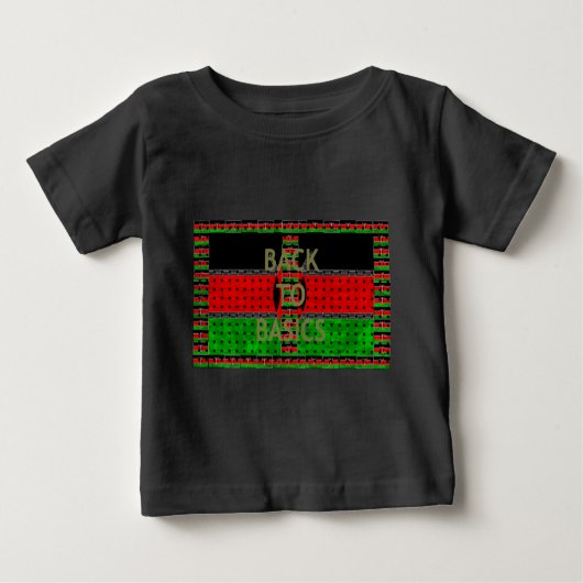 Zurück zu den Grundlagen: Kenia Flag Themed Wealth Baby T-shirt (Vorderseite)