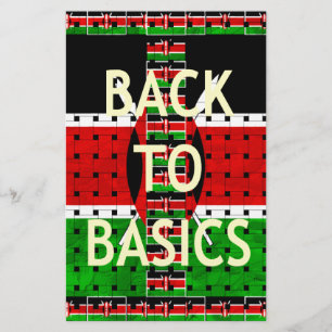 Zurück zu den Grundlagen: Kenia Flag Themed Wealth Briefpapier