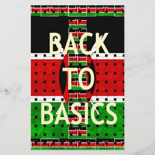 Zurück zu den Grundlagen: Kenia Flag Themed Wealth Briefpapier (Vorderseite)