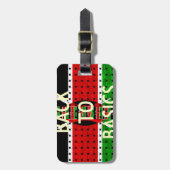 Zurück zu den Grundlagen: Kenia Flag Themed Wealth Gepäckanhänger (Vorderseite vertikal)