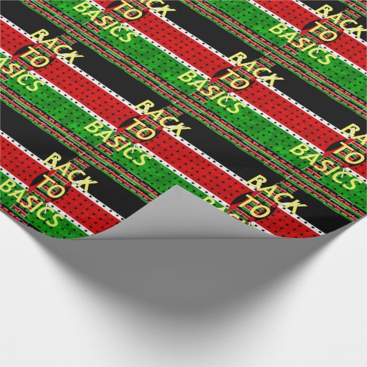 Zurück zu den Grundlagen: Kenia Flag Themed Wealth Geschenkpapier (Ecke)