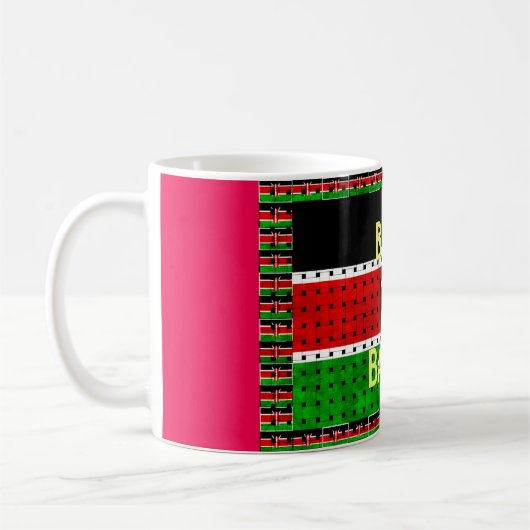 Zurück zu den Grundlagen: Kenia Flag Themed Wealth Kaffeetasse (Links)