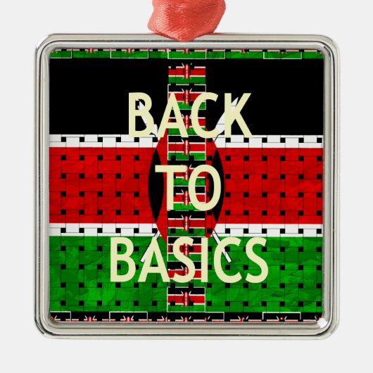 Zurück zu den Grundlagen: Kenia Flag Themed Wealth Ornament Aus Metall (Vorne)