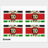 Zurück zu den Grundlagen: Kenia Flag Themed Wealth Rechteckiger Aufkleber (Blatt)