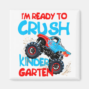 Zurück zu den Jungen am ersten Tag des Kindergarte Magnet