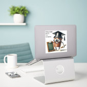 Zurück zu den Kaffeebeklebern in der Schule Aufkleber (Laptop auf Schreibtisch)