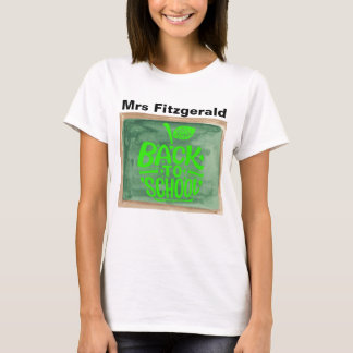 Zurück zu den Lehrern in der Schulkammer Grüner Ap T-Shirt