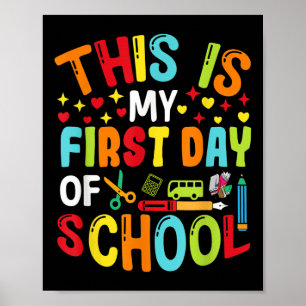 Zurück zu den Lehrern Kinder Schüler erster Tag Poster