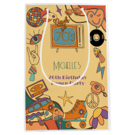 Zurück zu den Retro-Groovy Erwachsenen in den 70er Mittlere Geschenktüte