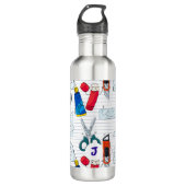 Zurück zu den Schulfiguren. Benutzerdefinierte Ini Edelstahlflasche (Vorderseite)