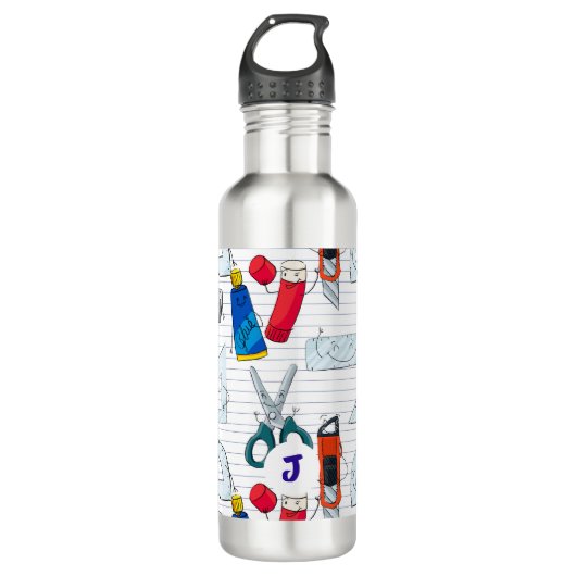 Zurück zu den Schulfiguren. Benutzerdefinierte Ini Edelstahlflasche (Vorderseite)