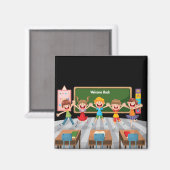 Zurück zu den Schulkindern Magnet (Vorderseite/Rückseite)