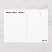 Zurück zu den Schulkindern Postkarte (Rückseite)