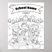 Zurück zu den Schulkindern zurück zur Schule Kunst Poster (Vorne)