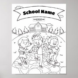 Zurück zu den Schulkindern zurück zur Schule Kunst Poster