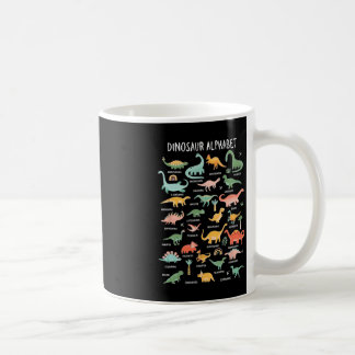 Zurück zu den Schultypen von Dinosauriern Alphabet Kaffeetasse