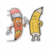 zurück zu den Schulvibes, lustige Schulgeschenke Aufkleber (Vorderseite)