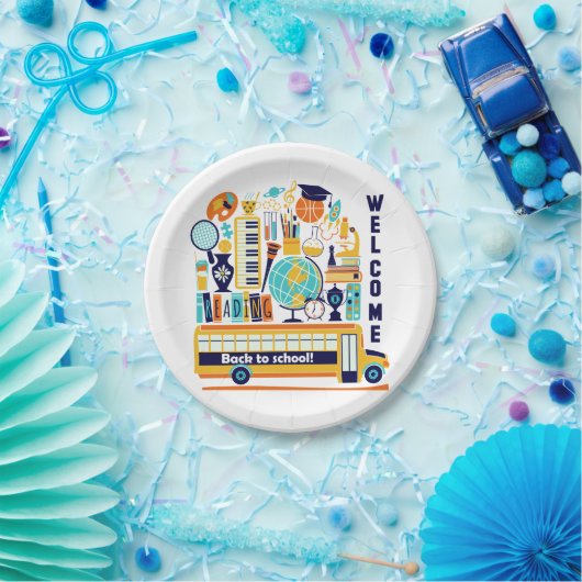 Zurück zu den Tellern in der Schule Pappteller (Party)