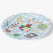 Zurück zu den Tellern zum Party von Schulbüchern Pappteller (Schrägansicht)