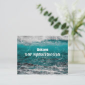 Zurück zu den "Welcome Students Ocean Waves" Postkarte (Stehend Vorderseite)