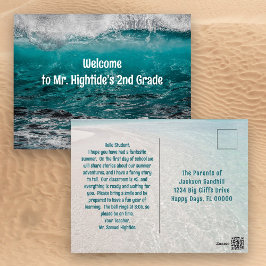 Zurück zu den "Welcome Students Ocean Waves" Postkarte