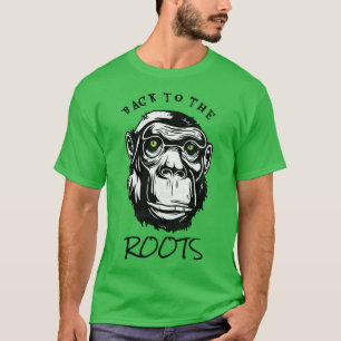 Zurück zu den Wurzeln Evolution Affe Primat  T-Shirt