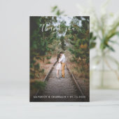 Zurück zu einfachem Foto Dankeskarte (Stehend Vorderseite)