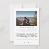 Zurück zu einfachem Foto Dankeskarte (Rückseite)