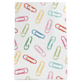 Zurück zu farbigen Büroklammern der Schule Mittlere Geschenktüte (Rückseite)