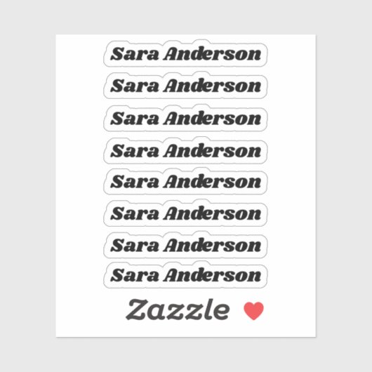 Zurück zu Individuelle Name-Aufklebern in der Schu Aufkleber (Blatt)