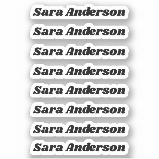 Zurück zu Individuelle Name-Aufklebern in der Schu Aufkleber (Vorderseite)