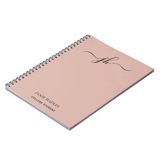 Zurück zu Name des Monogramm-Skripts in der Schule Notizblock (Linke Seite)