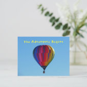 Zurück zu School Adventure Hot Air Ballon Postcard Postkarte (Stehend Vorderseite)